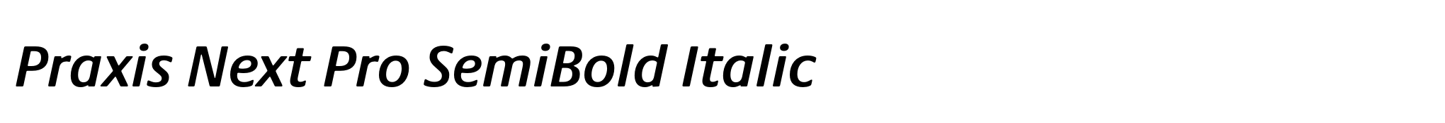 Praxis Next Pro SemiBold Italic image